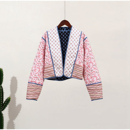 Kvinnors Jacka Blommigt Mönster Polyester-1