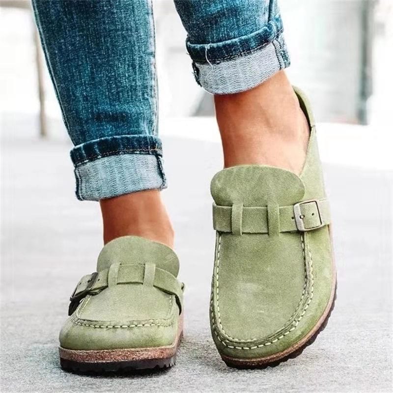 Kvinnors Sandaler Justerbar Rem Läder-2
