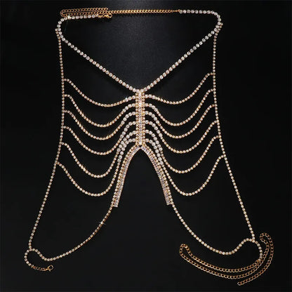 Kvinnors Kroppsmycken Geometrisk Design Metall Rhinestone-1