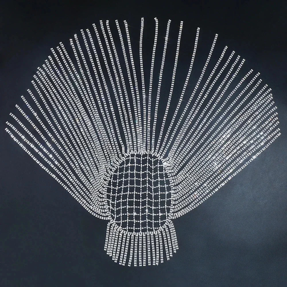 Variant image for Kvinnor Håraccessoar Geometriska Mönster Glassten och Koppar med Tofsar-1