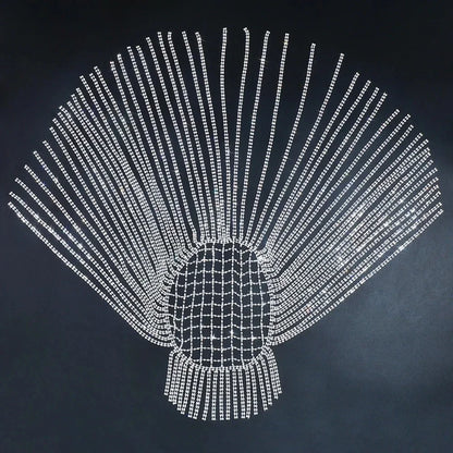 Variant image for Kvinnor Håraccessoar Geometriska Mönster Glassten och Koppar med Tofsar-1