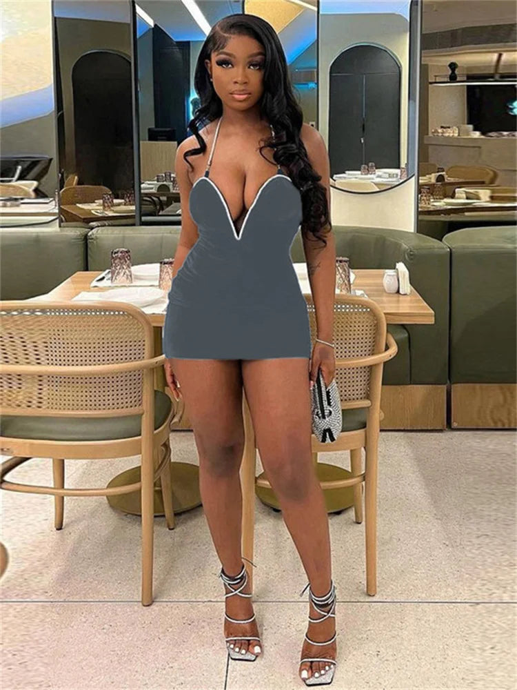 Variant image for Dam Miniklänning Ärmlös Glittrig Polyester Spandex-4