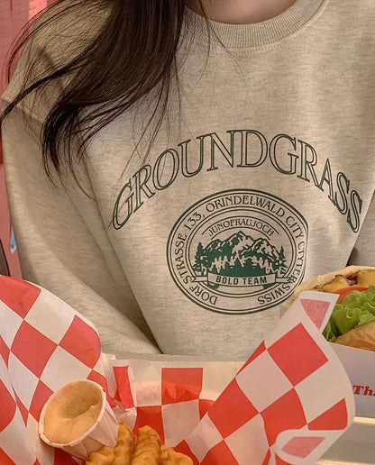 Dam Tröja Vintage Stil Mjuk Material-4