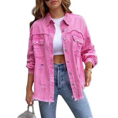 Klassische Damenjacke aus Hochwertigem Denim – Zeitloser Stil, Praktische Taschen, Normal Passform, S bis XL 3
