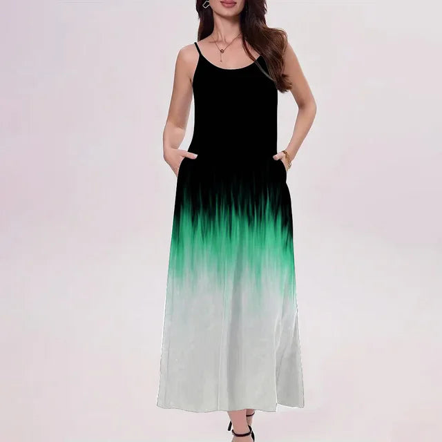 Fina Dam Klänningar Lätt Stilren Polyester Klänning-1