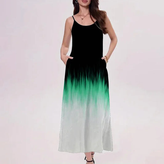 Fina Dam Klänningar Lätt Stilren Polyester Klänning-1