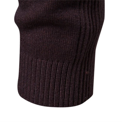 Mäns Turtleneck Tröja Figurnära Högkvalitativt Tyg-3