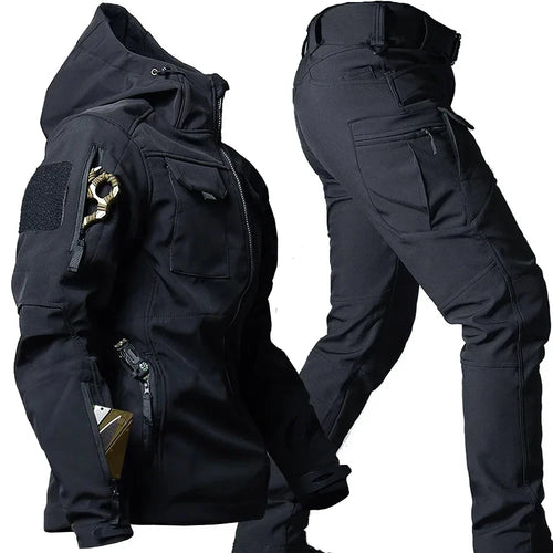 Herr Vattentät Termisk Kostym med Flera Fickor Polyester 1