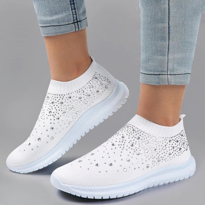 Variant image for Dam Sneakers Ortopedisk Glittrande Textil med Chockdämpande Gummisula-46