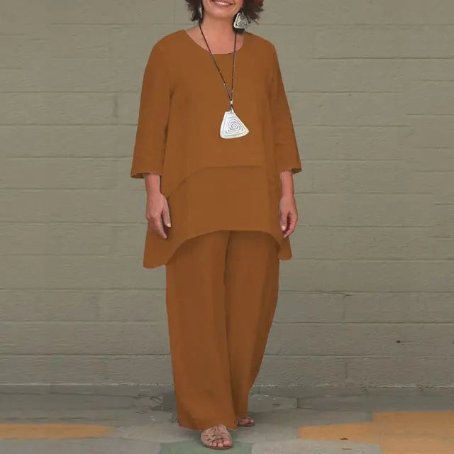 Dam Byxor med Resår i Midjan Snygga och Luftiga Bomull 7