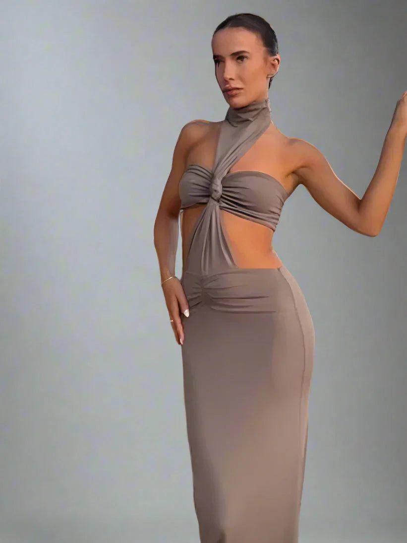 Dam Glasrockuppsättning Halvhög Krage Polyester Tröjorstil-4