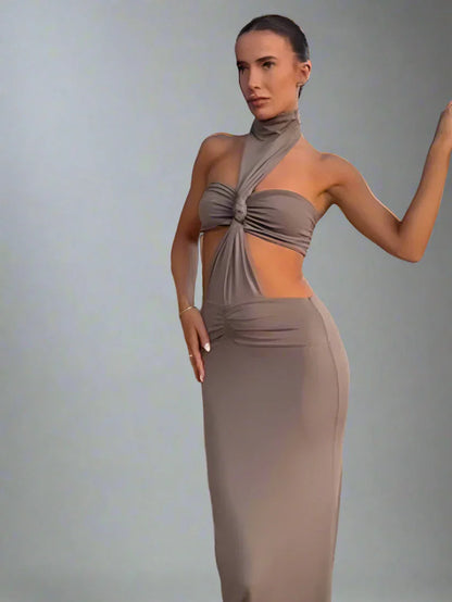 Dam Glasrockuppsättning Halvhög Krage Polyester Tröjorstil-4