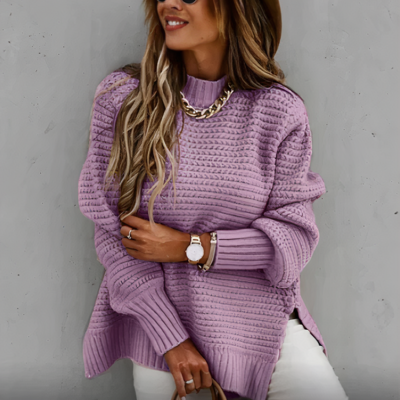 Kvinnors Vintage Tröja Tidlös Design Mjuk Material-6