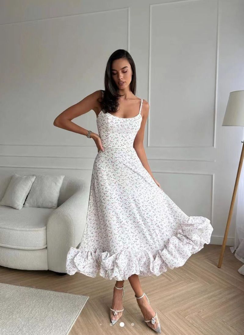 Dam Aftonklänning Chic Polyester Elegant Figurvänlig Design-6