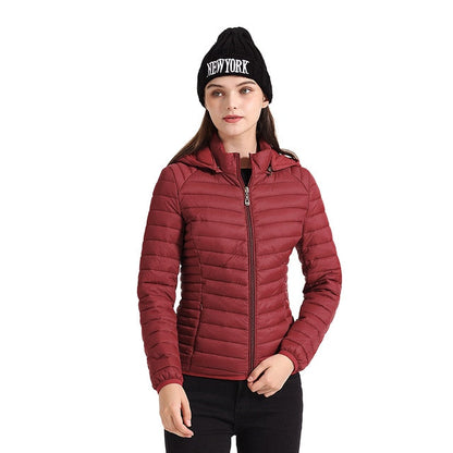 Damjacka Ultralätt Med Avtagbar Huva Polyester Värmande 10