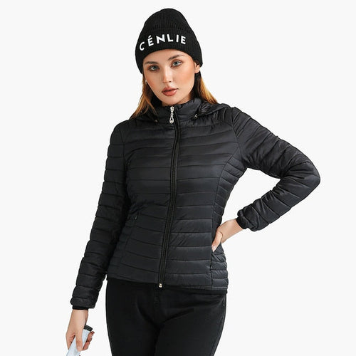 Damjacka Ultralätt Med Avtagbar Huva Polyester Värmande 1
