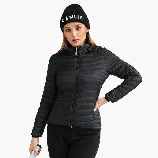 Damjacka Ultralätt Med Avtagbar Huva Polyester Värmande 1
