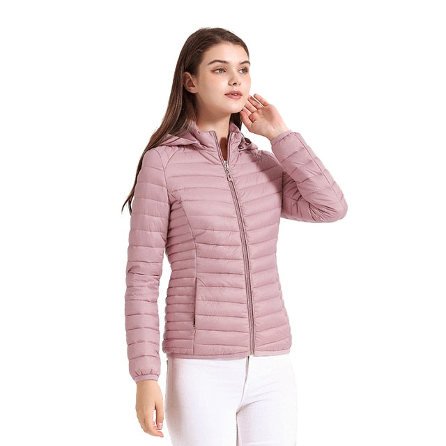 Damjacka Ultralätt Med Avtagbar Huva Polyester Värmande 9