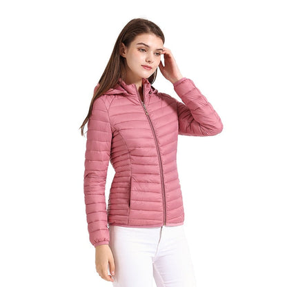 Damjacka Ultralätt Med Avtagbar Huva Polyester Värmande 11