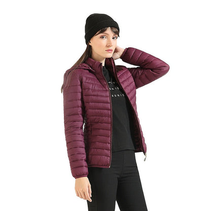 Damjacka Ultralätt Med Avtagbar Huva Polyester Värmande 6
