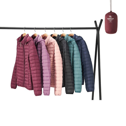 Damjacka Ultralätt Med Avtagbar Huva Polyester Värmande 5