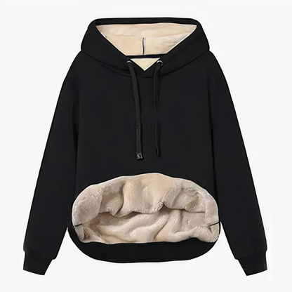 Dam Hoodie Fodrad Fleece Modern Design-1