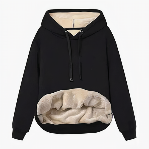 Dam Hoodie Fodrad Fleece Modern Design-1