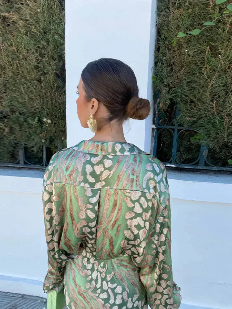 Dams Sommarset Elegant Polyester med Långa Ärmar-2