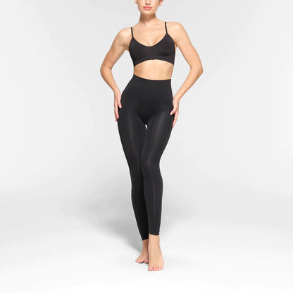Dam Leggings Hög Midja Sömlösa Scrunch Design Återvunnen Material-2