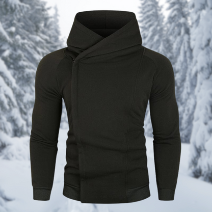 Variant image for Herr Fleece Hoodie Med Dragkedja Termisk Isolering Komfortabel Modern Passform-1