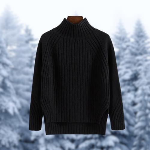 Stickad Dam Tröja Randig med Rund Halsringning – 100% Akryl, Mjuk och Bekväm Passform, Perfekt för Vardagsbruk 1