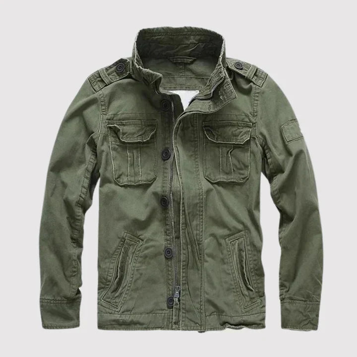 Herrjacka Retro med Flera Fickor Andningsbart Material-1