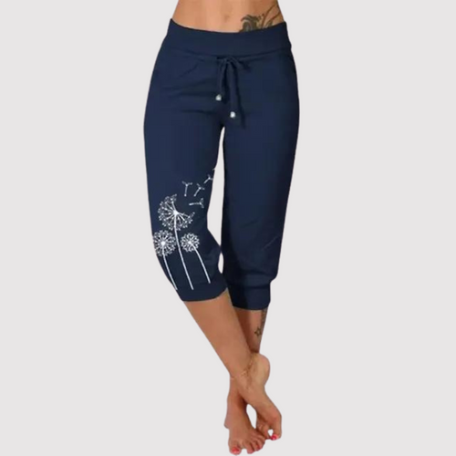 Kvinnors Lätta Byxor Avslappnad Design Polyester-1