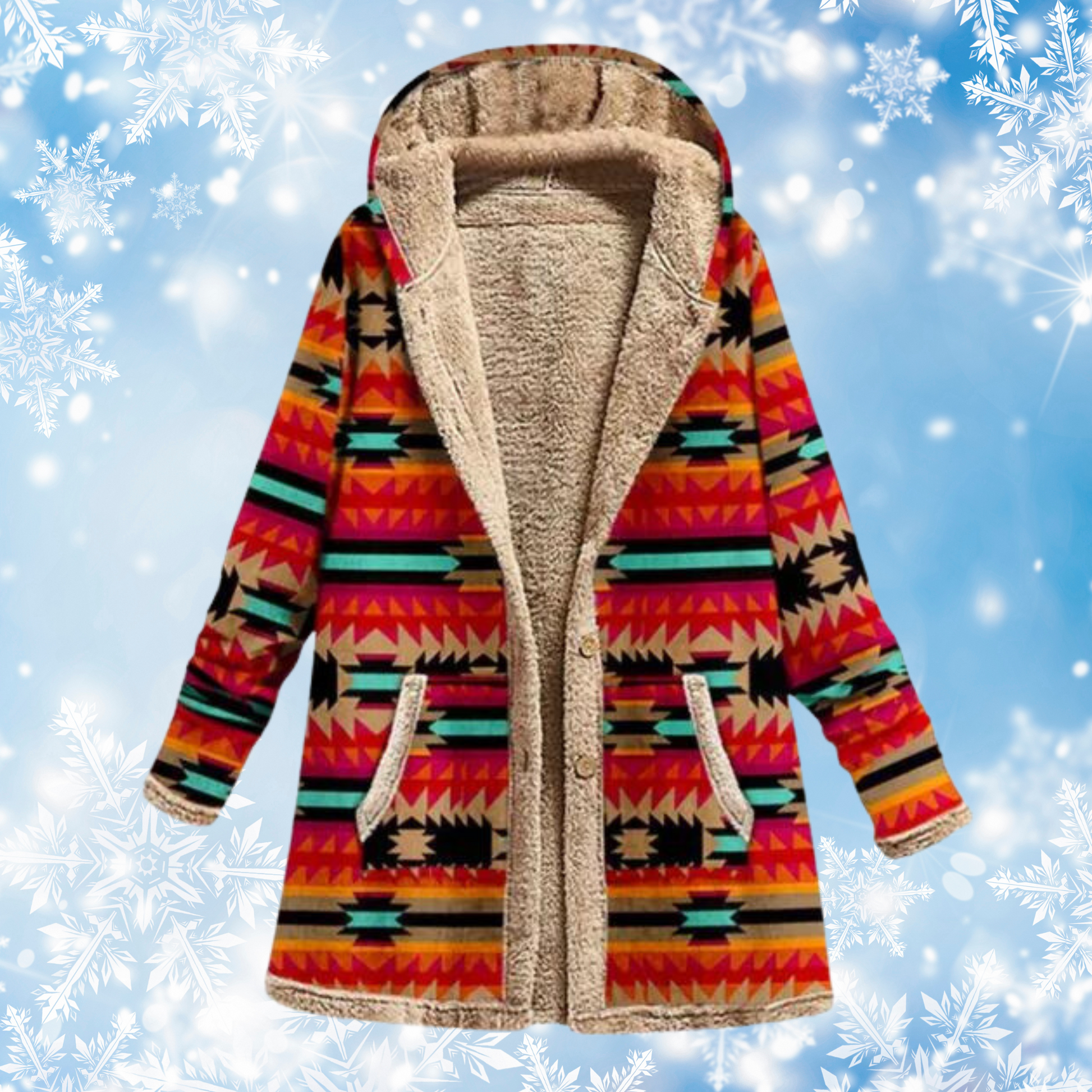 Variant image for Dam Hoodie Unika Mönster Bekväm Bomullsblandning-1