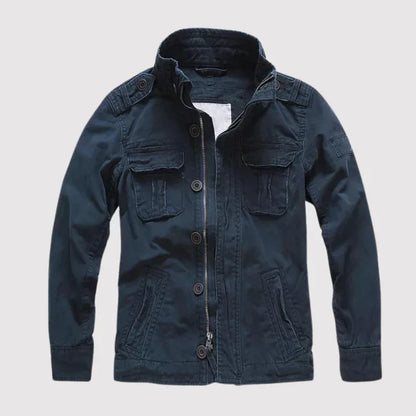 Herrjacka Retro med Flera Fickor Andningsbart Material-2