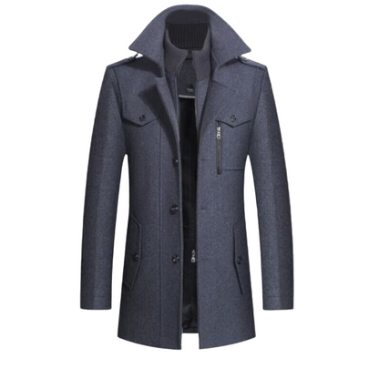 Herrkappa Ullblandning Elegant Design Varm och Bekväm Passform 1