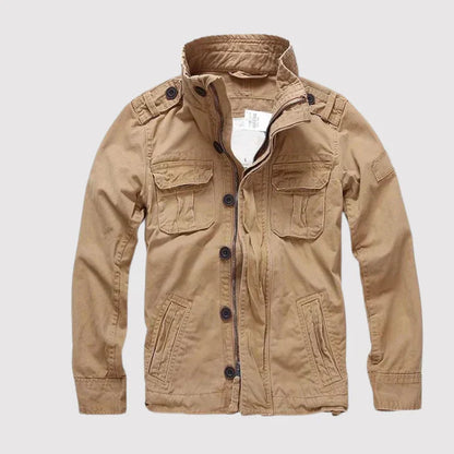 Herrjacka Retro med Flera Fickor Andningsbart Material-3