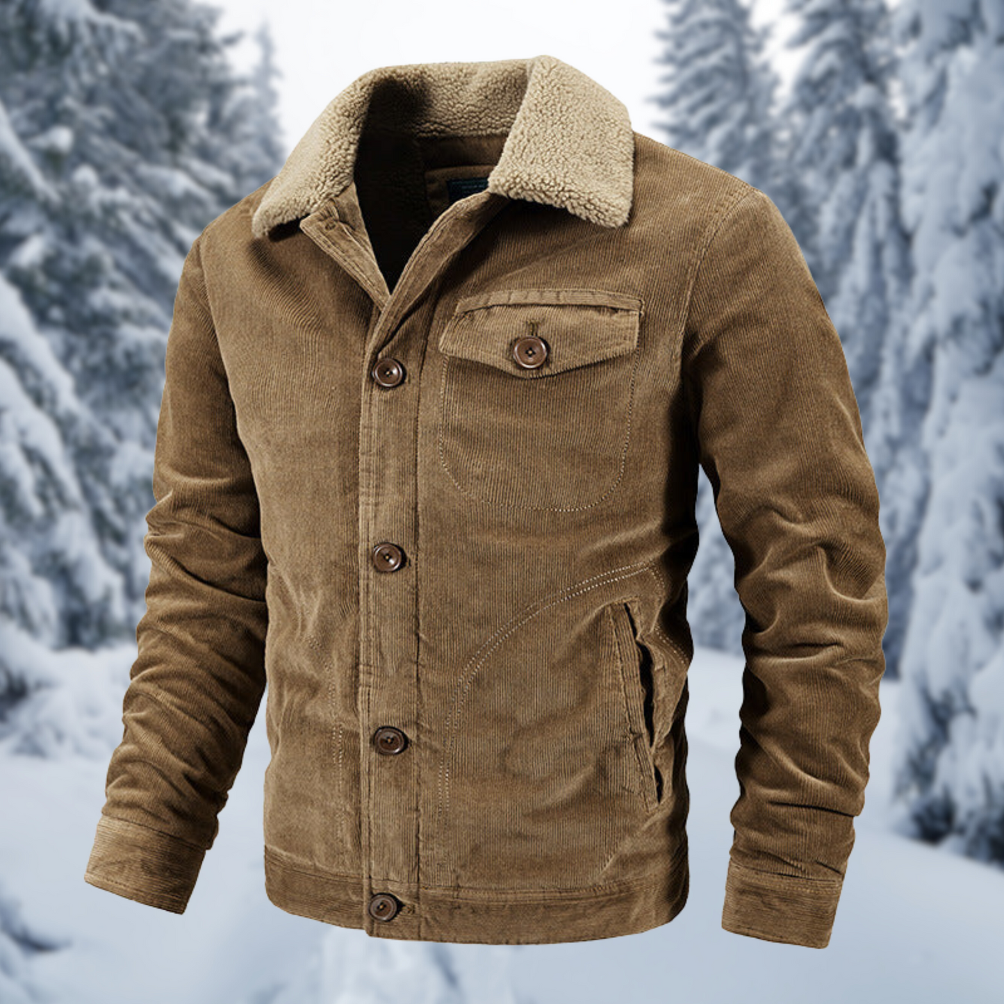 Variant image for Herren Vinterjacka Militärstil med Päls Högkvalitativ Polyester-22