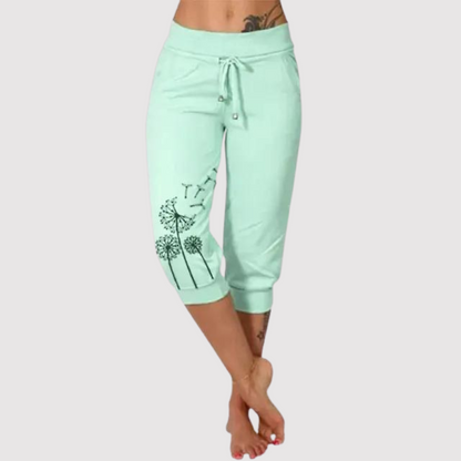 Kvinnors Lätta Byxor Avslappnad Design Polyester-5