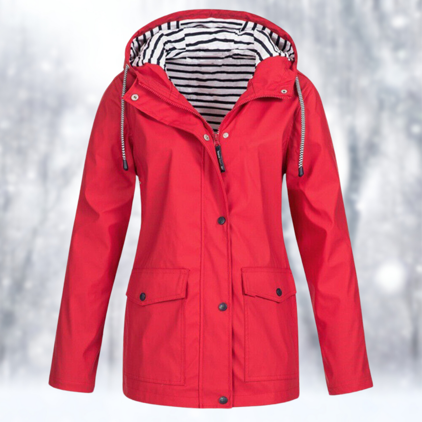 Kvinnors Vatten- och Vindtät Jacka Modern Polyester-6