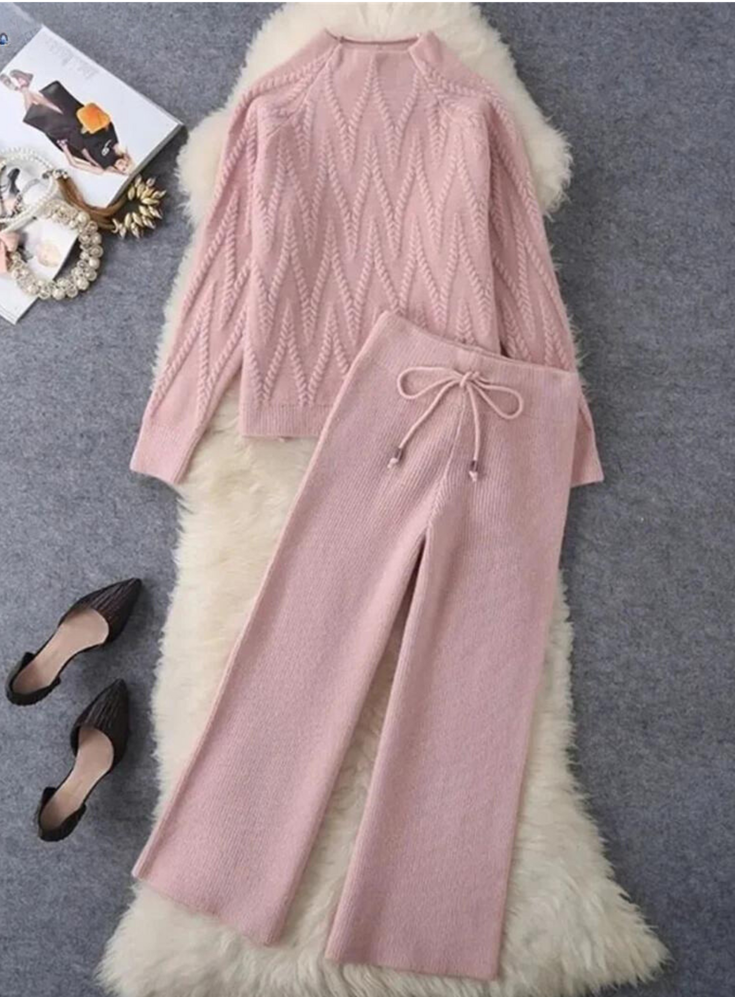 Variant image for Dam Tvådelad Uppsättning Stickad Viskos-1