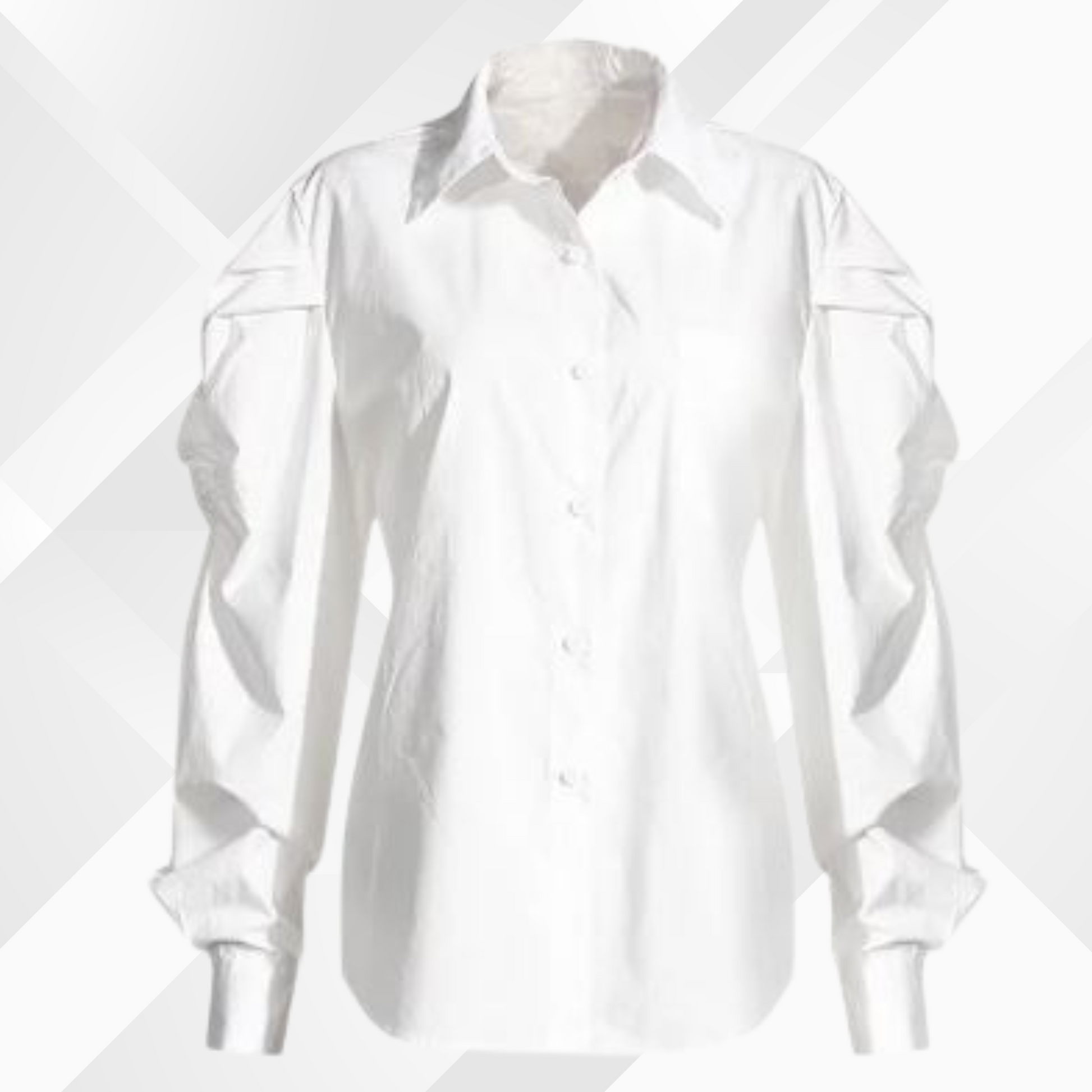 Variant image for Dam Väst och Blus med Puffärmar i Denim och Bomull-4