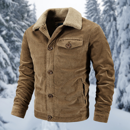 Herren Vinterjacka Militärstil med Päls Högkvalitativ Polyester-4