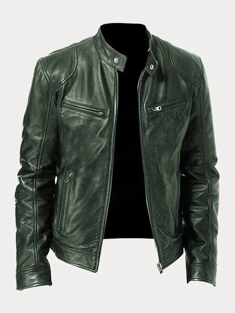 Variant image for Herrjacka Läder Klassisk Casual Med Värmande Innerfoder-49