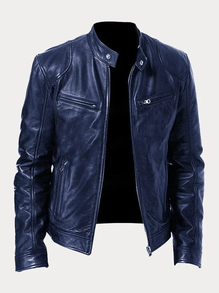 Variant image for Herrjacka Läder Klassisk Casual Med Värmande Innerfoder-73
