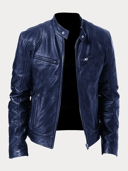 Variant image for Herrjacka Läder Klassisk Casual Med Värmande Innerfoder-73