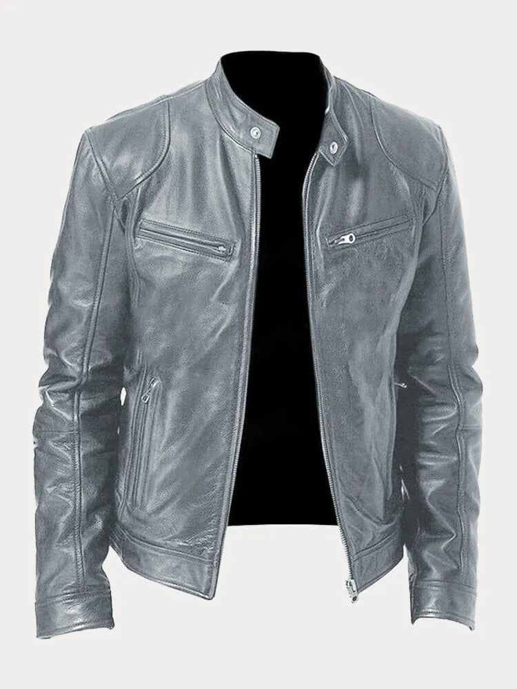 Variant image for Herrjacka Läder Klassisk Casual Med Värmande Innerfoder-39