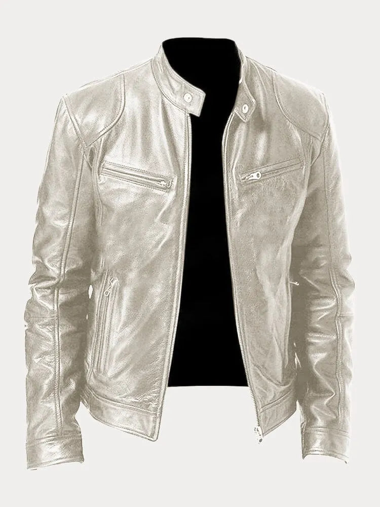 Variant image for Herrjacka Läder Klassisk Casual Med Värmande Innerfoder-25