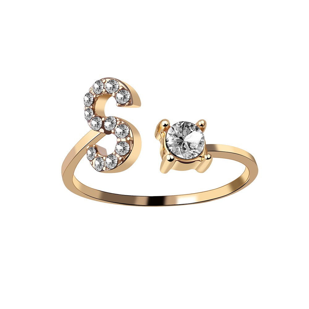 Variant image for Anpassningsbar Ring med Bokstäver i Metall för Män och Kvinnor-37