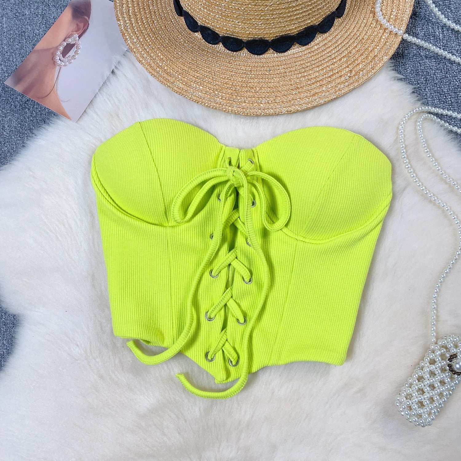 Variant image for Dam Bustier Enfärgad Polyester Klubbplagg-6